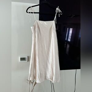 Princess Polly Cream Satin Dress